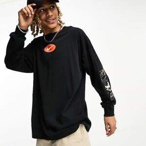 Nike OC Black Long-Sleeve T-shirt Oversized Fit Men’s XS Sportswear Top